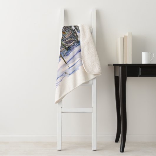 Schneefall Wasserfarbenmalerei Sherpadecke (Beispiel)