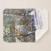 Schneefall Wasserfarbenmalerei Sherpadecke (Vorderseite (Horizontal))