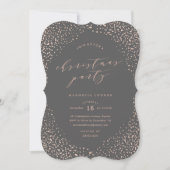 Schneefall Weihnachts-Party Einladung (Vorderseite)