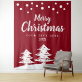 Schneefall Weihnachtsfeier Foto Hintergrund Wandteppich (Beispiel)