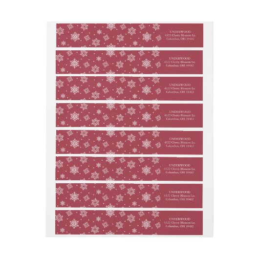 Schneefall-WeihnachtsRücksendeadresse-Aufkleber im (Bogen)