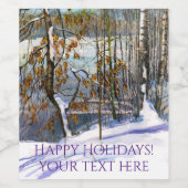 Schneefall Weinetikett (Einzelnes Label)