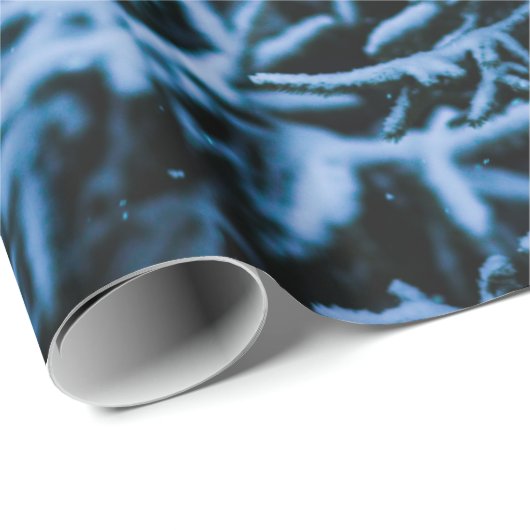 Schneefall Winter Weihnachtsbaum Geschenkpapier (Rolleneckpunkt)