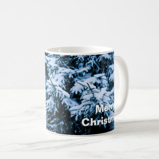 Schneefall Winter Weihnachtsbaum Kaffeetasse (VorderseiteRechts)