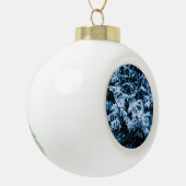 Schneefall Winter Weihnachtsbaum Keramik Kugel-Ornament (Links)