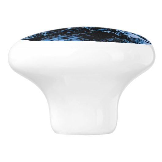 Schneefall Winter Weihnachtsbaum Keramikknauf (Seitenansicht)