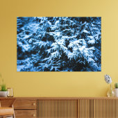 Schneefall Winter Weihnachtsbaum Leinwanddruck (Insitu (Wohnzimmer))