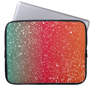 Schneefälle auf bunten Hintergrund, Laptopschutzhülle