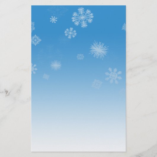 Schneefälle Briefpapier (Vorderseite)