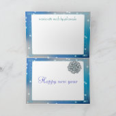 Schneefälle Feiertagskarte (Innenseite)