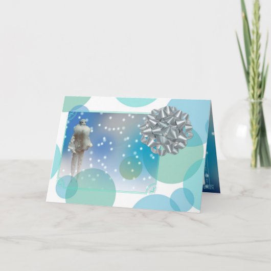 Schneefälle Feiertagskarte (Vorderseite)
