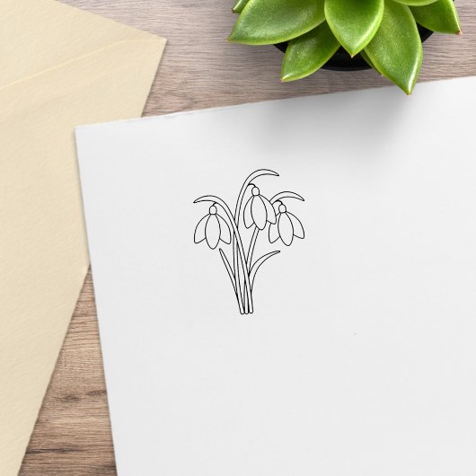 Schneefälle - Frühlingsblumen 2 Gummistempel