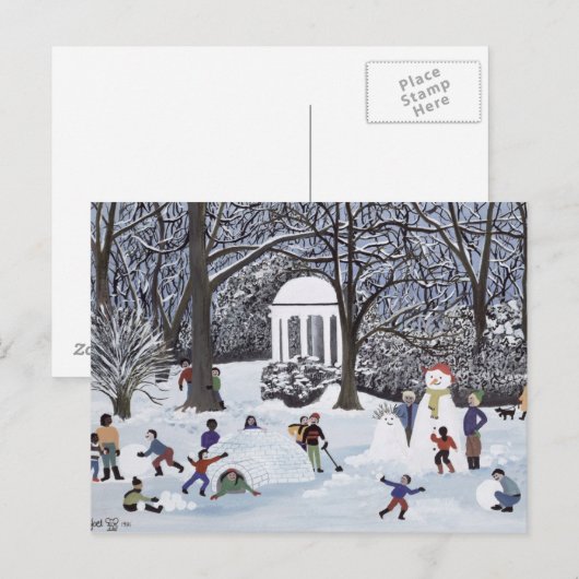 Schneefälle Postkarte (Vorne/Hinten)