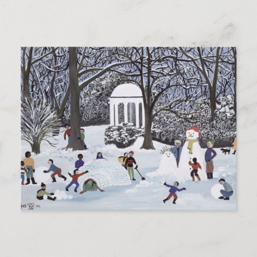 Schneefälle Postkarte (Vorderseite)