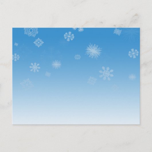 Schneefälle Postkarte (Vorderseite)