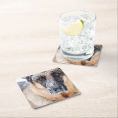 Schneefälle Rechteckiger Pappuntersetzer (Vor Ort)