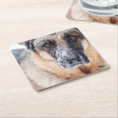 Schneefälle Rechteckiger Pappuntersetzer (angewinkelt)