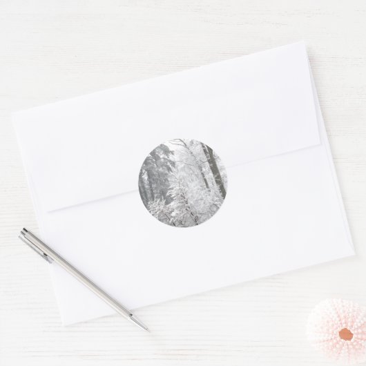 Schneefälle — runder aufkleber (Umschlag)