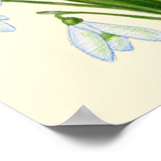 Schneefälle sind Kunstdrucke. Poster (Ecke)