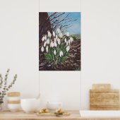 Schneefälle unter einem Ölgemälde Poster (Küche)