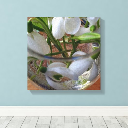 Schneefallglas Leinwanddruck (Insitu (Holzboden))