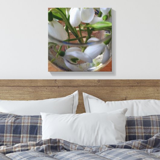 Schneefallglas Leinwanddruck (Insitu (Schlafzimmer))