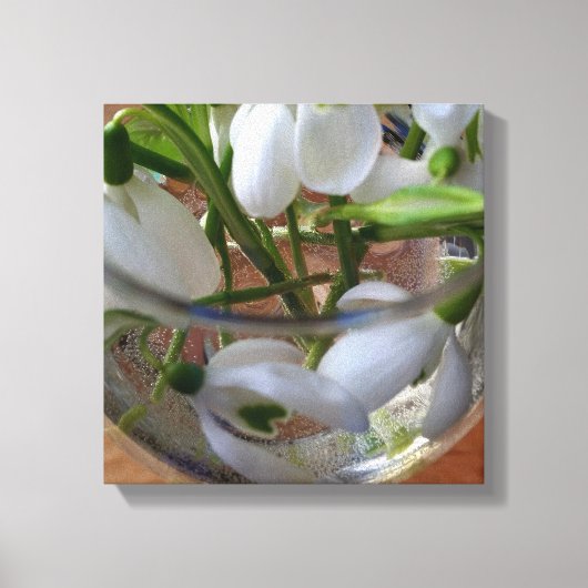 Schneefallglas Leinwanddruck (Vorderseite)