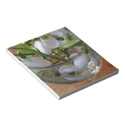 Schneefallglas Notizblock (angewinkelt)