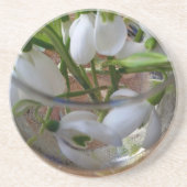 Schneefallglas Sandstein Untersetzer (Vorne)