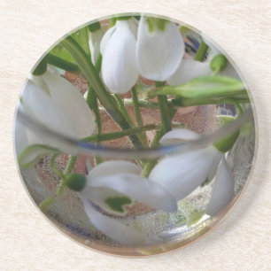 Schneefallglas Sandstein Untersetzer