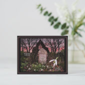 Schneefallkarte Postkarte (Stehend Vorderseite)