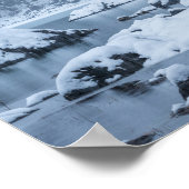 Schneefallsee Fusine, Italien Poster (Ecke)