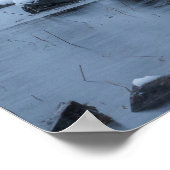 Schneefallsee Fusine, Italien Poster (Ecke)