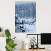 Schneefallsee Fusine, Italien Poster (Heimbüro)
