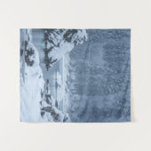 Schneefallsee Fusine, Italien Wandteppich (Vorderseite (Horizontal))