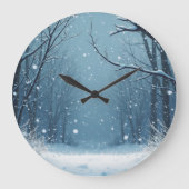 Schneefalluhr Große Wanduhr (Vorderseite)