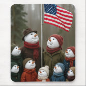 Schneefamilie um einen Amerikaner Mousepad (Vorne)