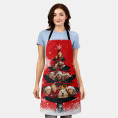 Schneefamilienfoto Weihnachtsbaum Schürze (Getragen)