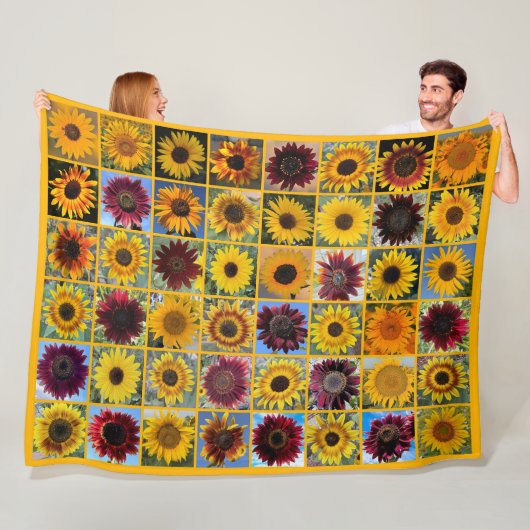 Schneefang-Sonnenblumen Fleecedecke (Beispiel)