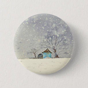 Schneefarbene Landschaft Button