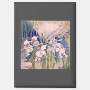 Schneefeien machen Schnee Magnet