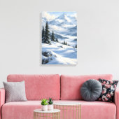 Schneefeld Blau Leinwanddruck (Insitu (Wohnzimmer))