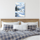 Schneefeld Blau Leinwanddruck (Insitu (Schlafzimmer))