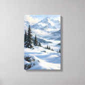Schneefeld Blau Leinwanddruck (Vorderseite)