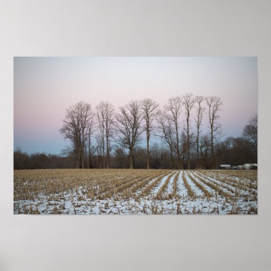 Schneefeld Foto Poster (Vorne)