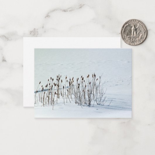 Schneefeld - Mitteilungskarten (Vorderseite/Rückseite Beispiel)