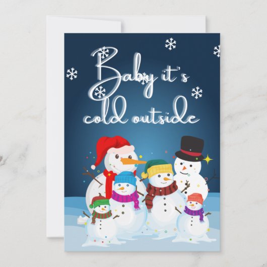 Schneeferien Snowman - Ferienhaus Einladung (Vorderseite)