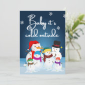 Schneeferien Snowman - Ferienhaus Einladung (Stehend Vorderseite)