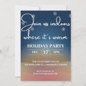 Schneeferien Snowman - Ferienhaus Einladung (Rückseite)