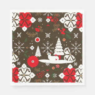 Schneefest-Muster Serviette